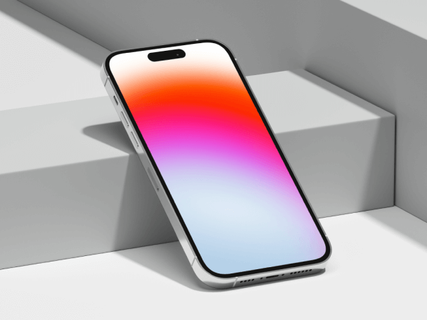 iphone 14 pro mockup angle view