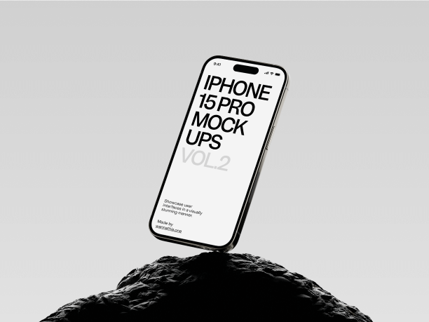 iphone 15 standing on the edge