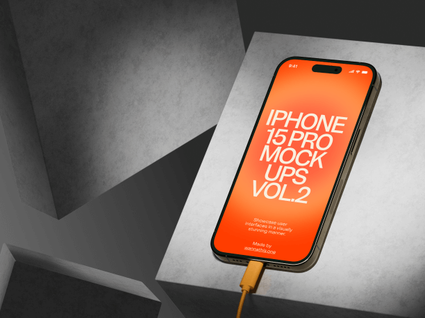 free iphone 15 in abstract environment