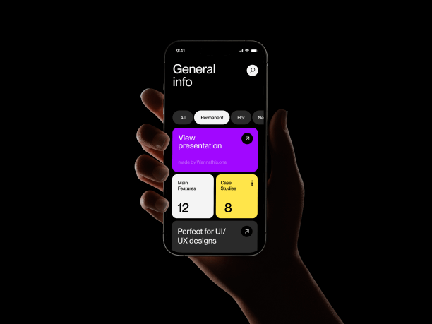 hand holding phone mockup with black backround 2