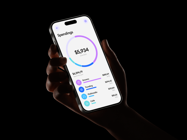 hand holding phone mockup with black backround 9