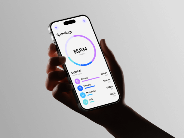 hand holding phone mockup with white backround 9
