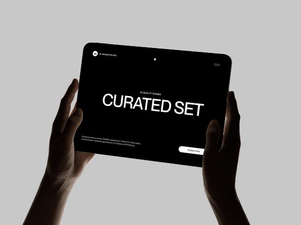 ipad mockup in hands - light theme
