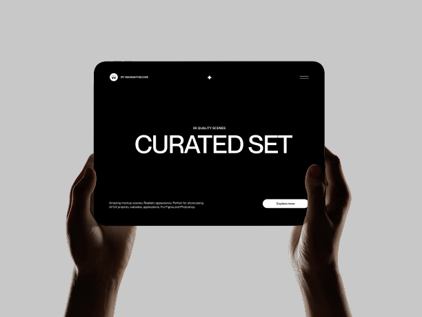ipad mockup in hands - light theme