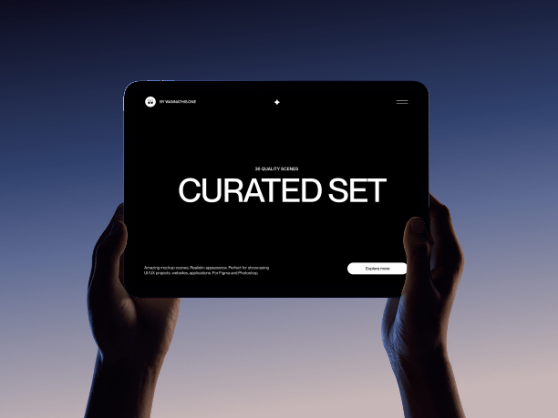 ipad mockup in hands - color theme