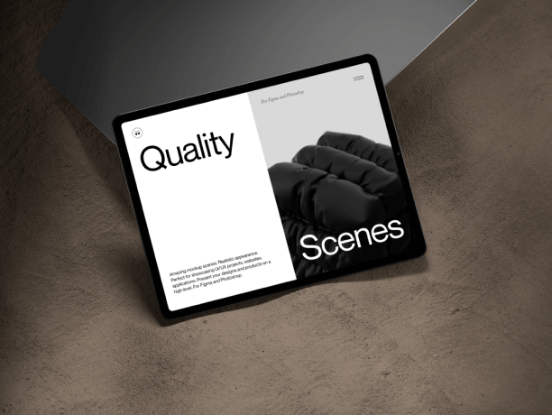 ipad pro mockup on sand